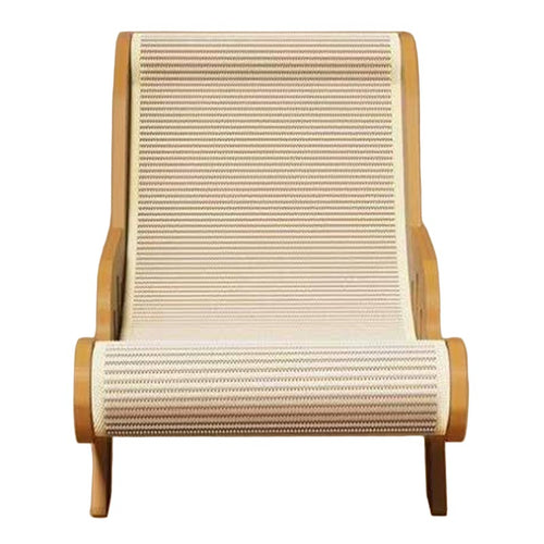 Cat Wood Sisal Lounge Chair Reclining Bed Basket Cat Scratcher Recliner Chair A