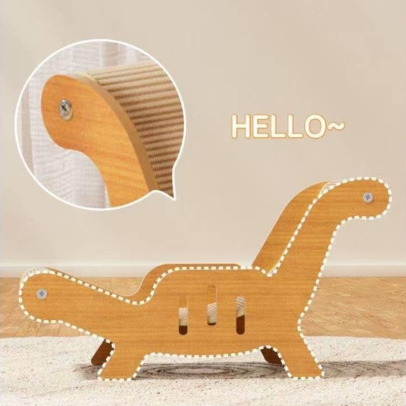 Cat Wood Sisal Lounge Chair Reclining Bed Basket Cat Scratcher Recliner Chair A